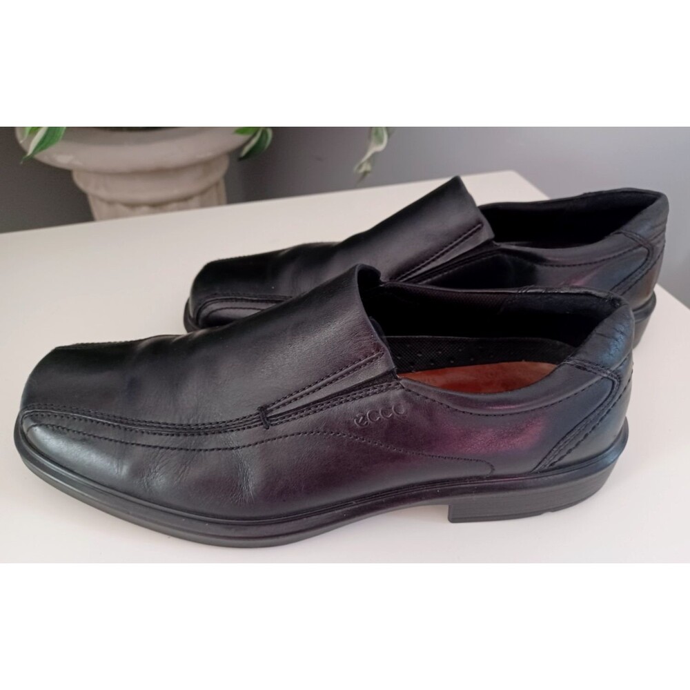 Ecco New Jersey Slip On Shoes Black Mens Sz EU 46 US 13 Excellent Condition